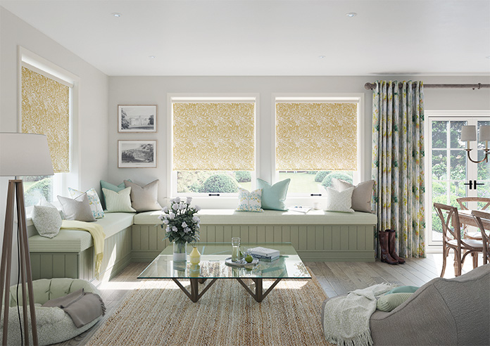 Folk Meadows, Mustard Yellow - Twist&Fit Roller Blind - Image 8